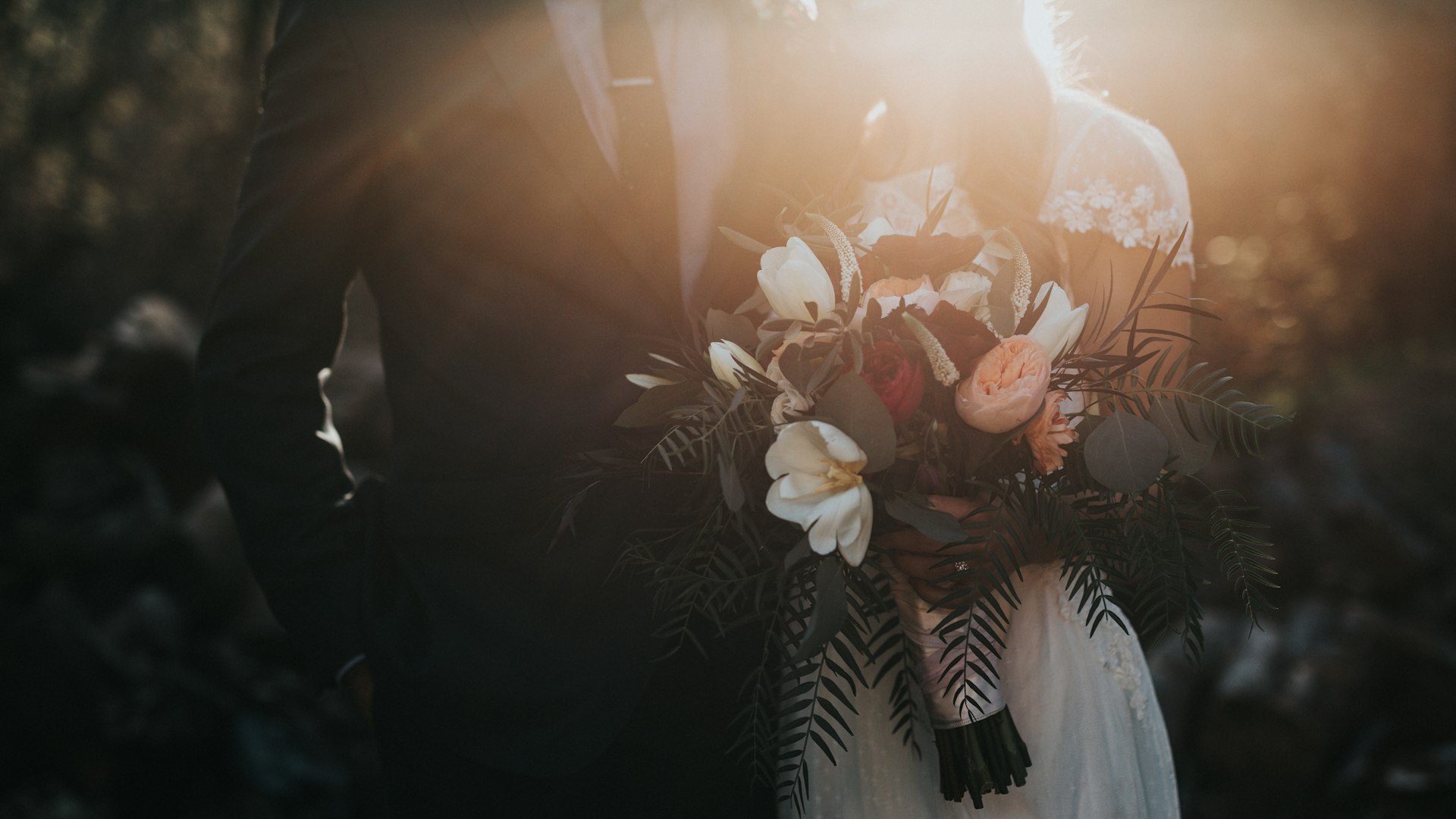 Natural outdoor wedding ceremony